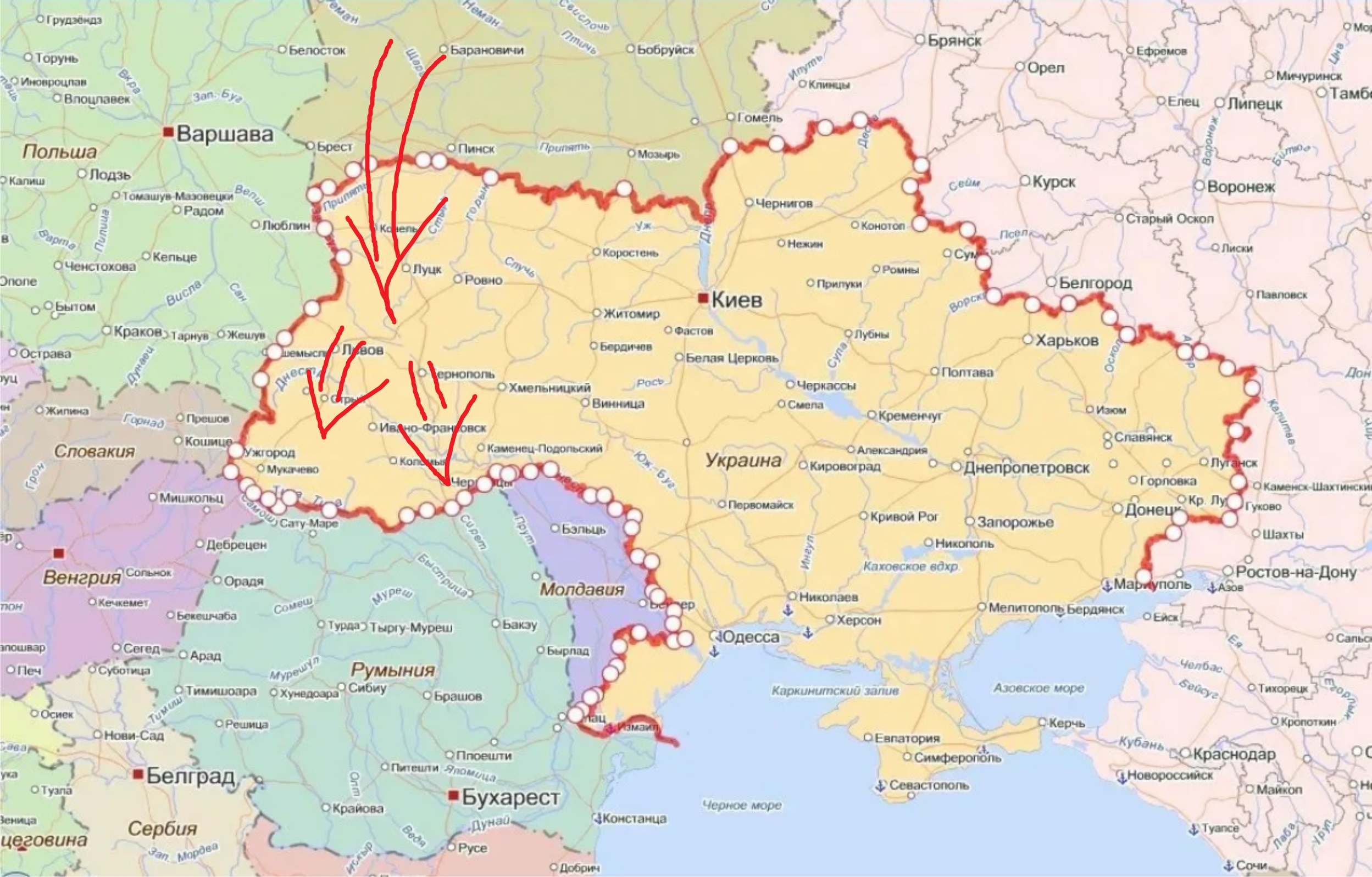 От железногорска до границы с украиной